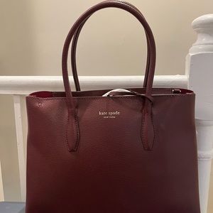 Kate Spade burgundy tote bag, new with tags